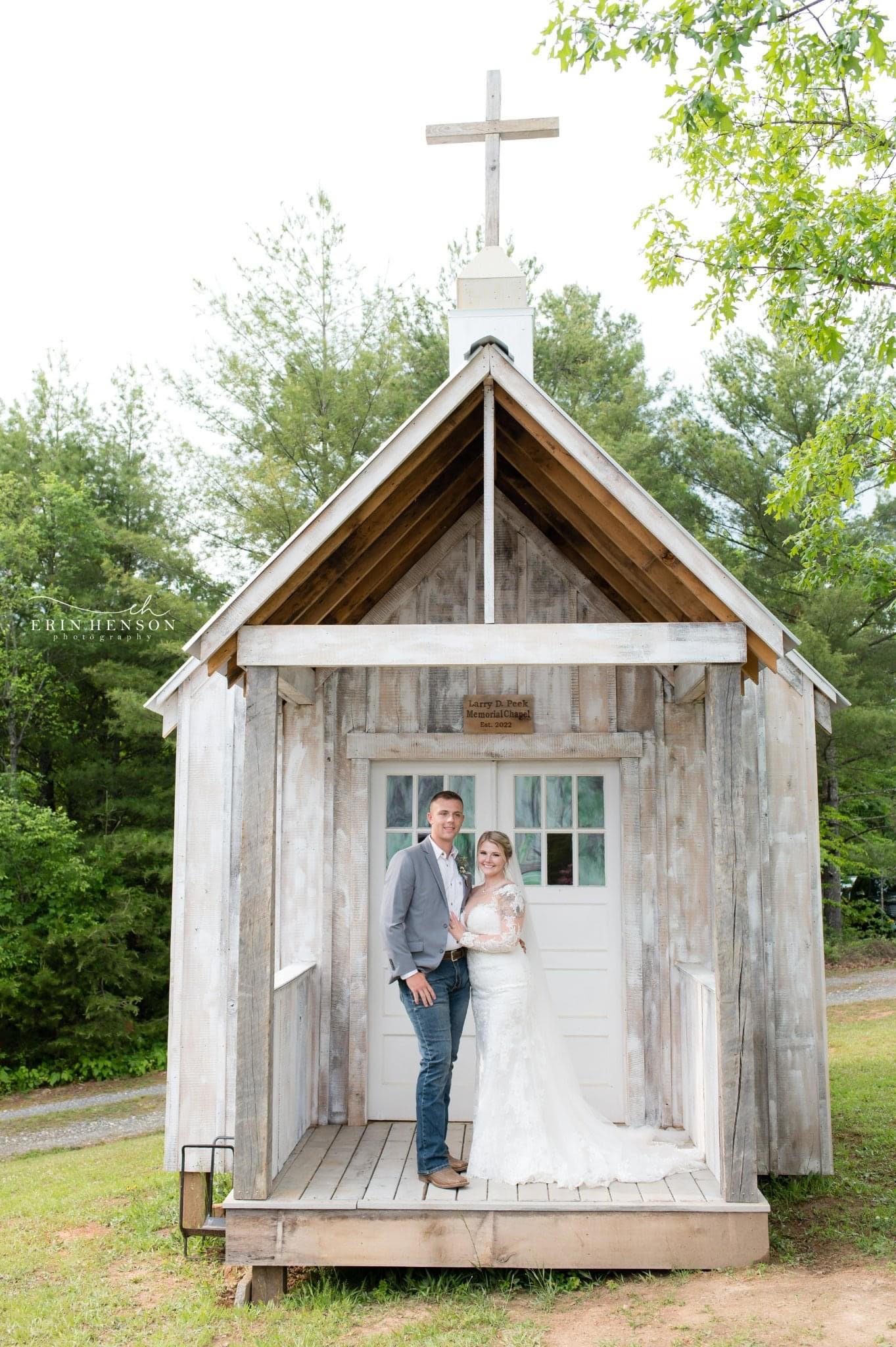 The white chapel at Lewis Farm Venue